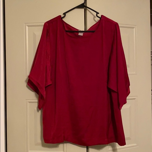 ✨NWT Chico’s red flutter top - Picture 2 of 8
